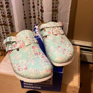 Birkenstock Kay Prof Flower field mint size 39 like new